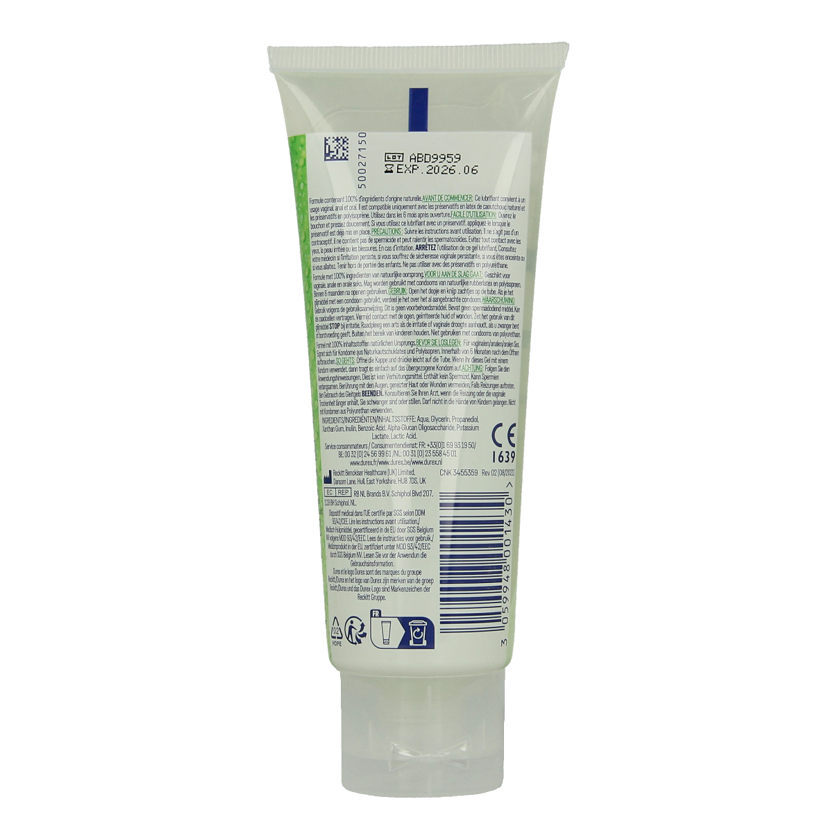 Durex Glijmiddel naturel 100.00 Milliliter