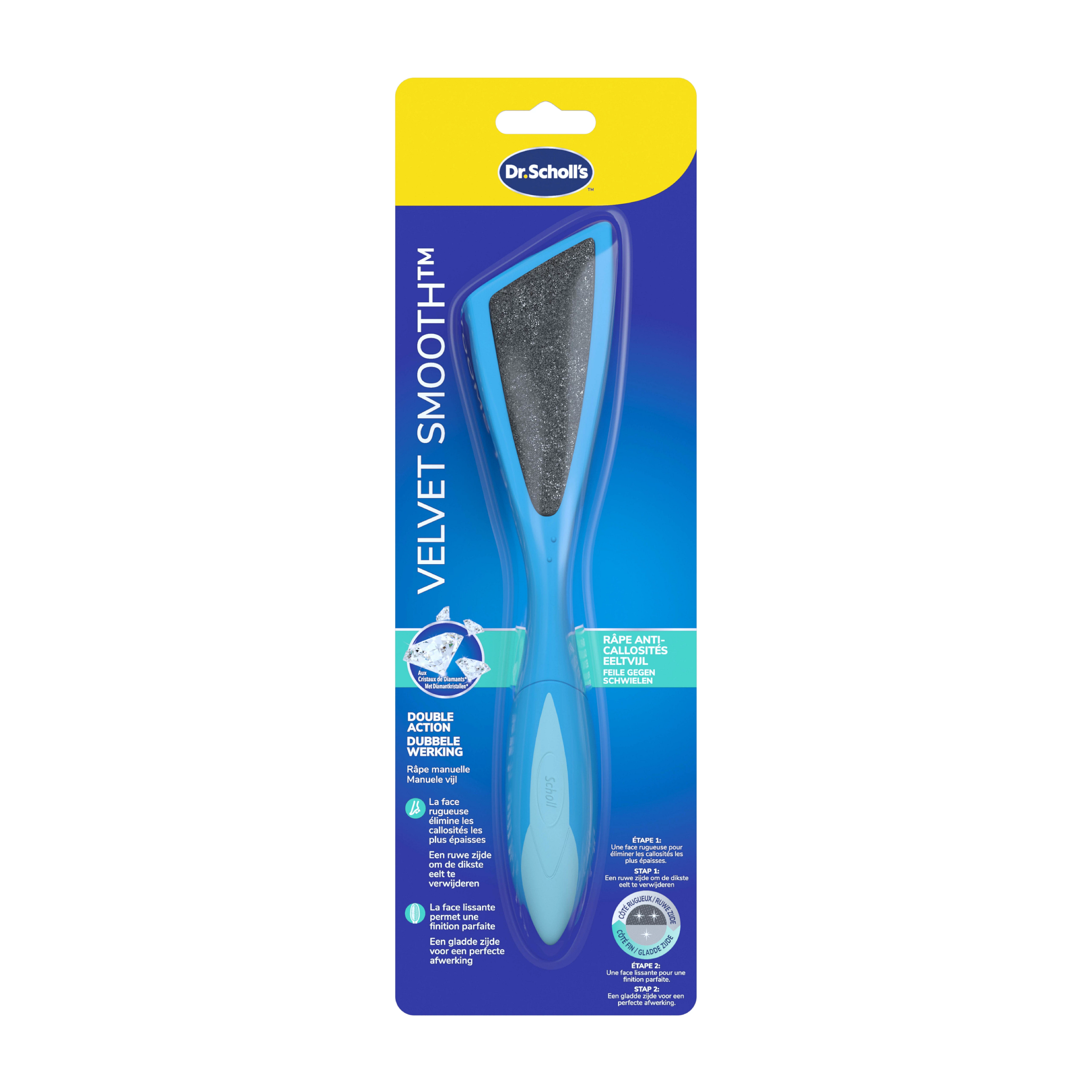 Dr. Scholl's Voetvijl velvet smooth met diamantkristallen 1 Stuks
