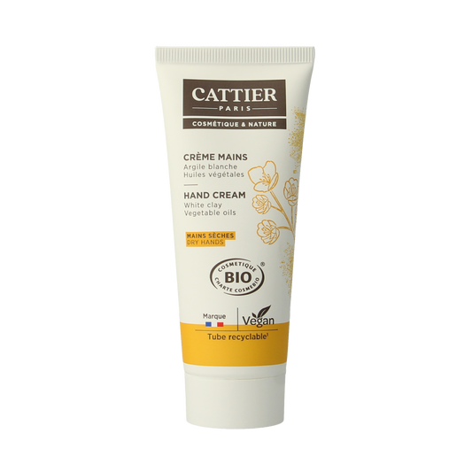 Cattier Handcreme witte klei 75.00 Milliliter