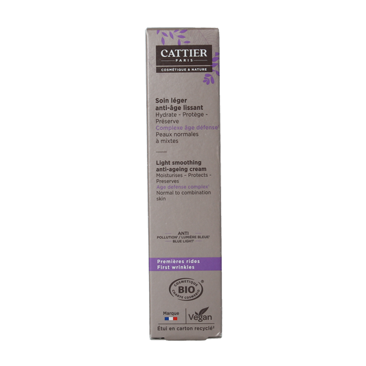 Cattier anti-rimpel gezichtsverzorging voor normale huid, 50 ml, crème in een pot met witte en groene verpakking