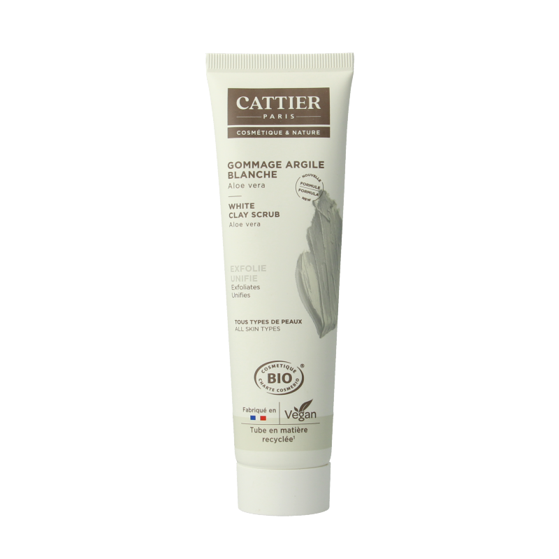Cattier Witte klei peeling 100 Milliliter