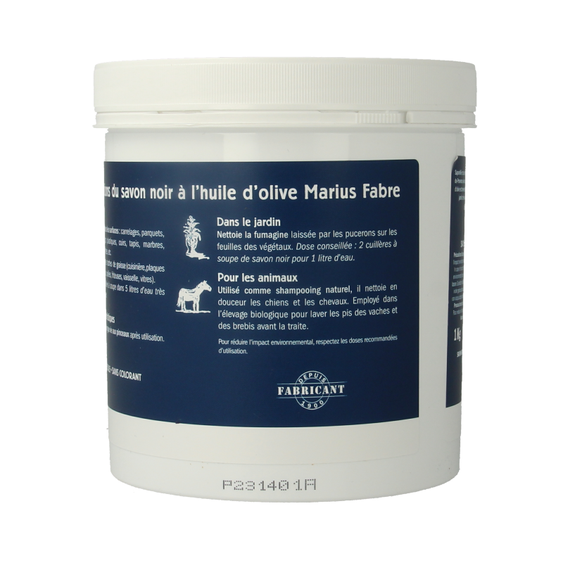 Marius Fabre Savon noir lavoir zwarte zeep pot 1 Kilogram