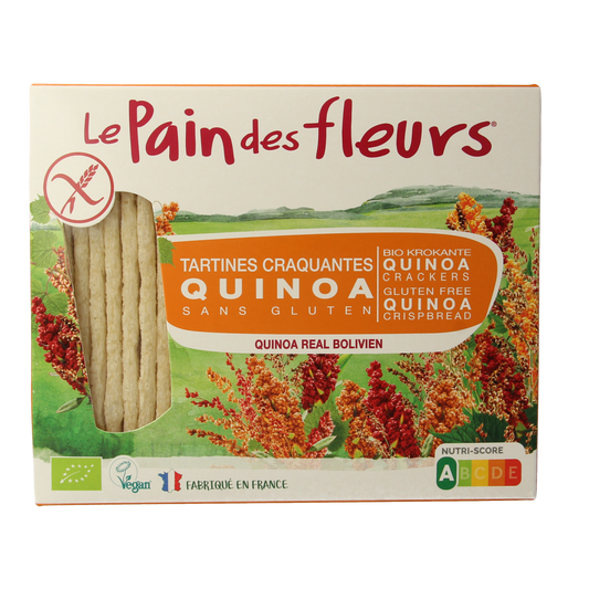 Pain Des Fleurs Krokante crackers quinoa glutenvrij bio 150.00 Gram