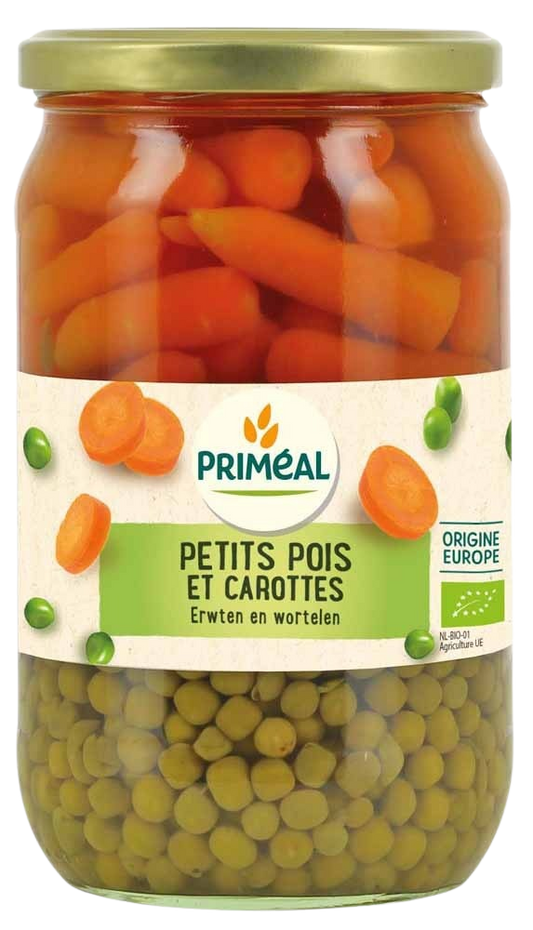 Primeal Doperwten wortelen bio 660.00 Gram