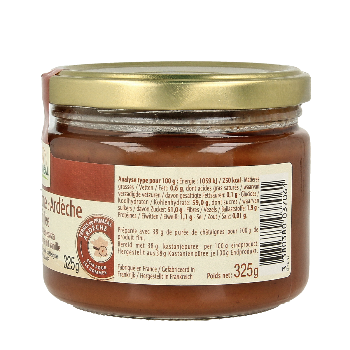 Primeal Kastanjecreme vanille bio 325.00 Gram