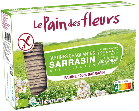 Pain Des Fleurs Krokante crackers boekweit glutenvrij bio 300.00 Gram