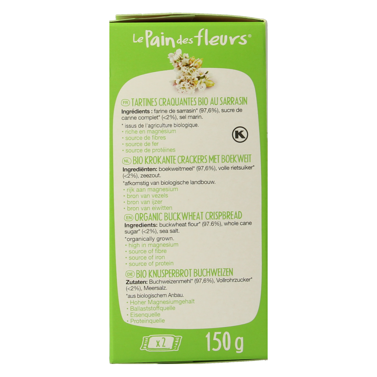 Ossengal crackers boekweit glutenvrij bio TESTing 2  150.00 Kauwtabletten