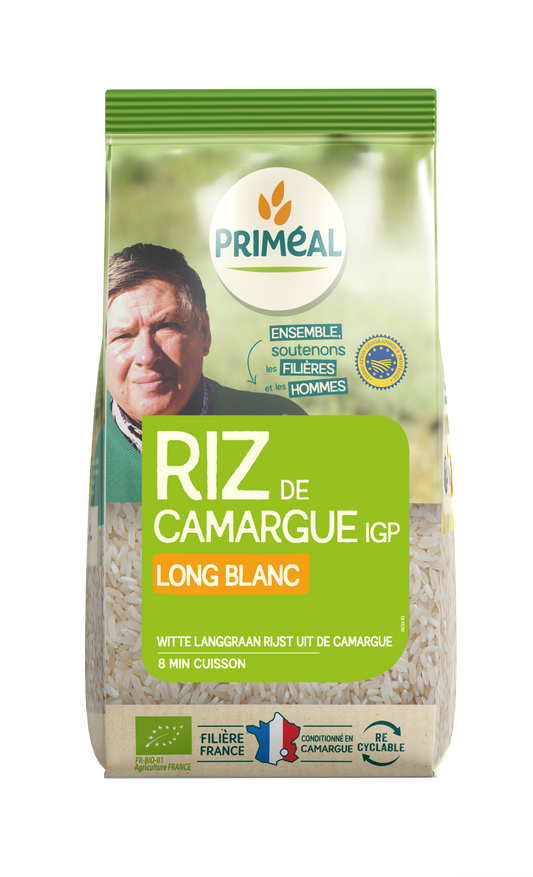 Primeal Witte langgraan rijst camargue bio 500 Gram