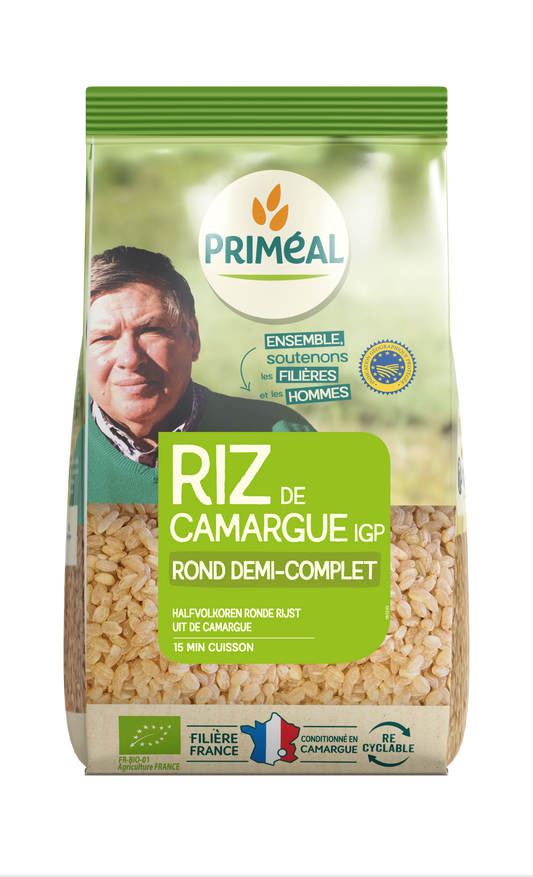 Primeal Halfvolkoren ronde rijst camargue bio 1 Kilogram