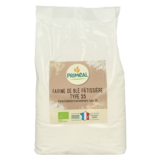 Primeal Banketbakkers tarwebloem T55 bio 1.00 Kilogram