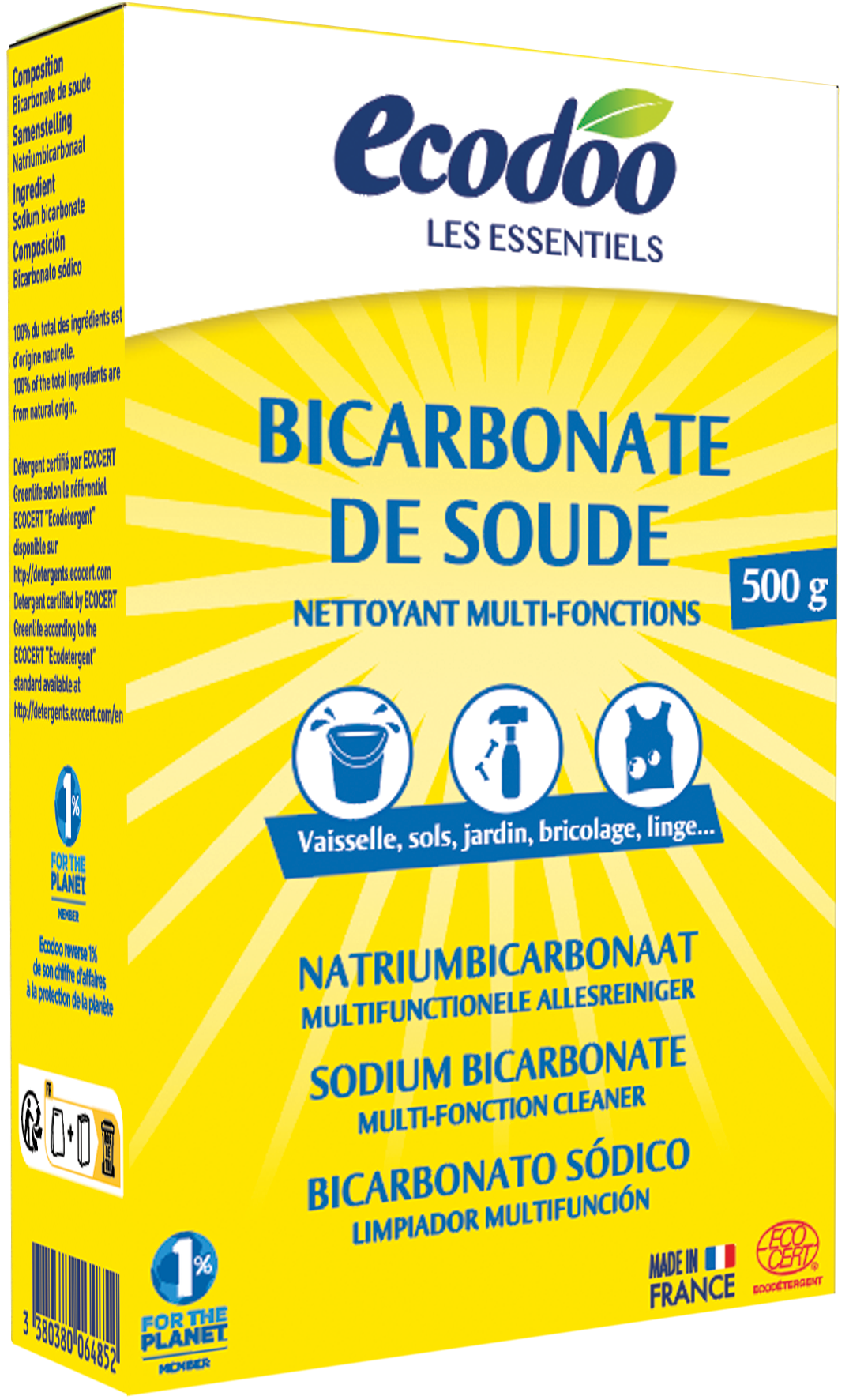 Ecodoo Zuiveringszout natriumbicarbonaat eco 500.00 Gram