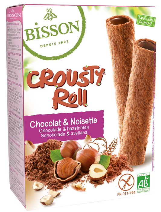 Bisson Crousty roll choco hazelnoot bio 125.00 Gram
