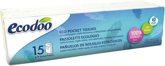 Ecodoo Tissues/zakdoekjes bio 15.00 Stuks