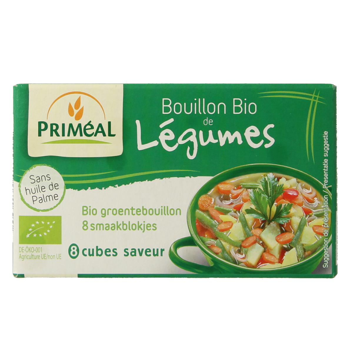 Primeal Groentebouillon blokjes 9 gram bio 8.00 Stuks
