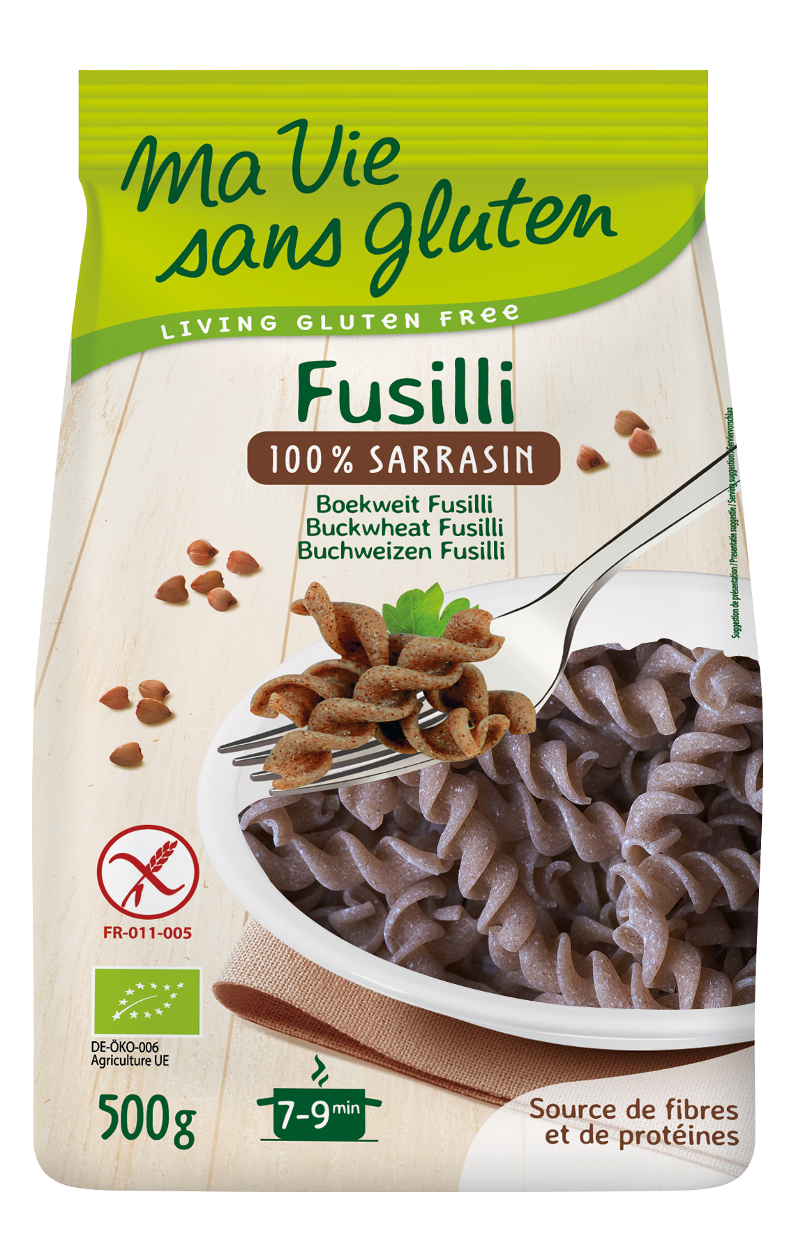 Ma Vie Sans Fusilli boekweit glutenvrij bio 500 Gram