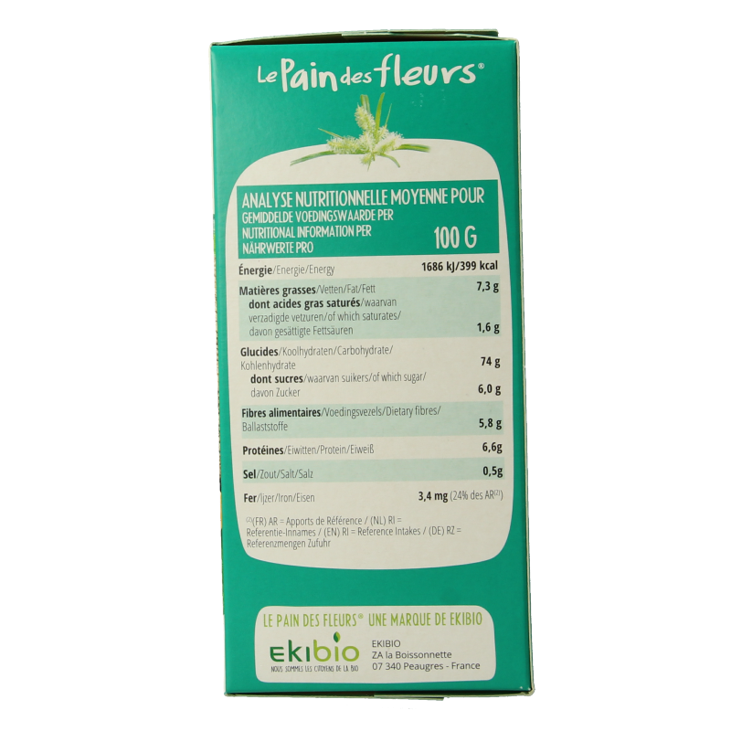 Pain Des Fleurs Krokante crackers aardamandel glutenvrij bio 150 Gram