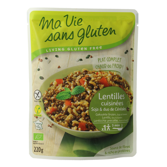 Ma Vie Sans Gekookte linzen soja & granenduo glutenvrij bio 220.00 Gram