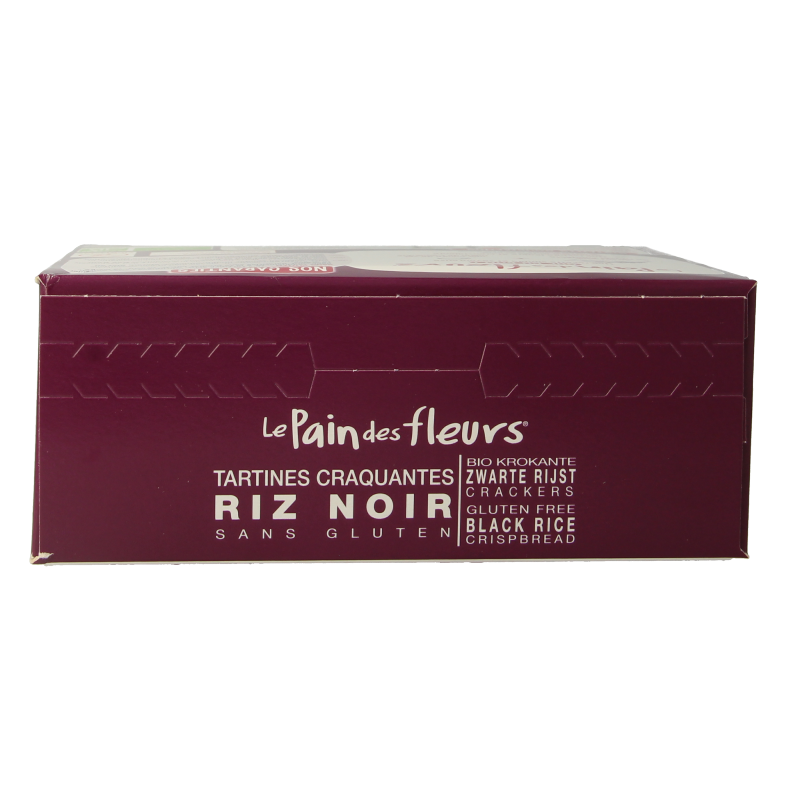 Pain Des Fleurs Krokante crackers zwarte rijst glutenvrij bio 150 Gram