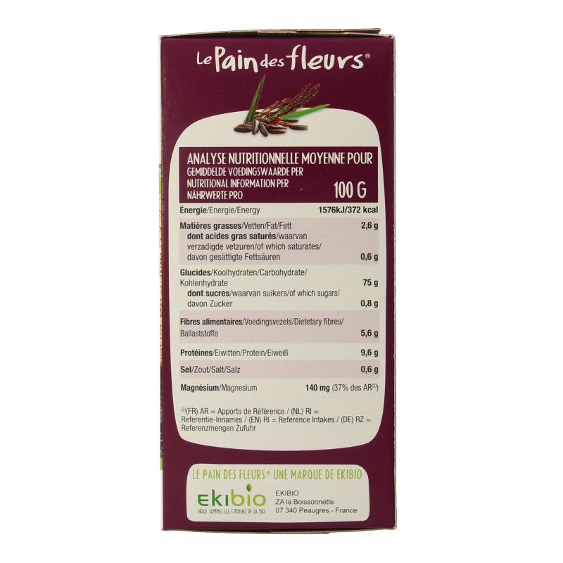Pain Des Fleurs Krokante crackers zwarte rijst glutenvrij bio 150 Gram