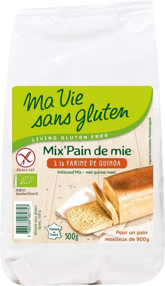 Ma Vie Sans Wit broodmix met quinomeel bio glutenvrij 500.00 Gram