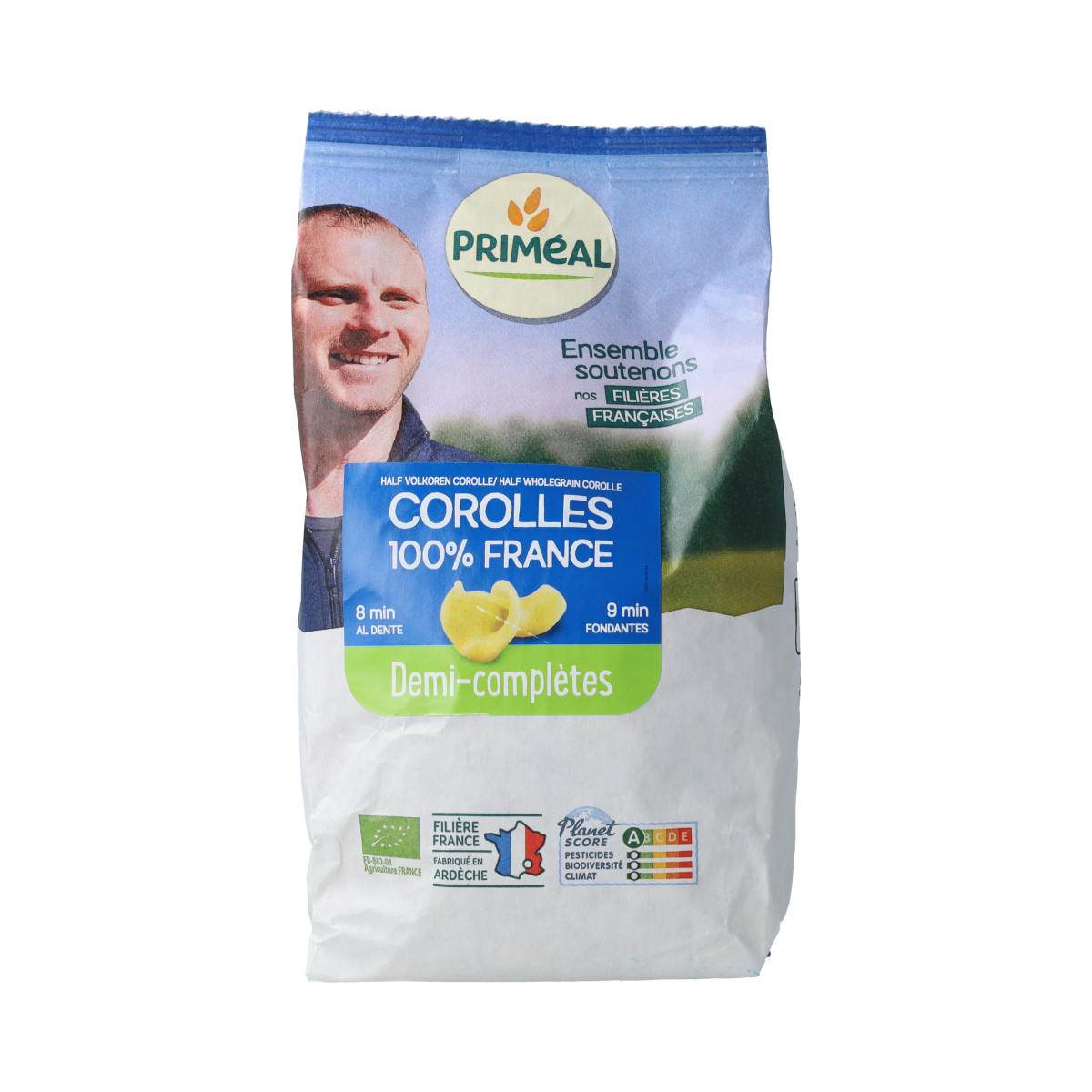 Primeal Corolle halfvolkoren pasta bio 400.00 Gram
