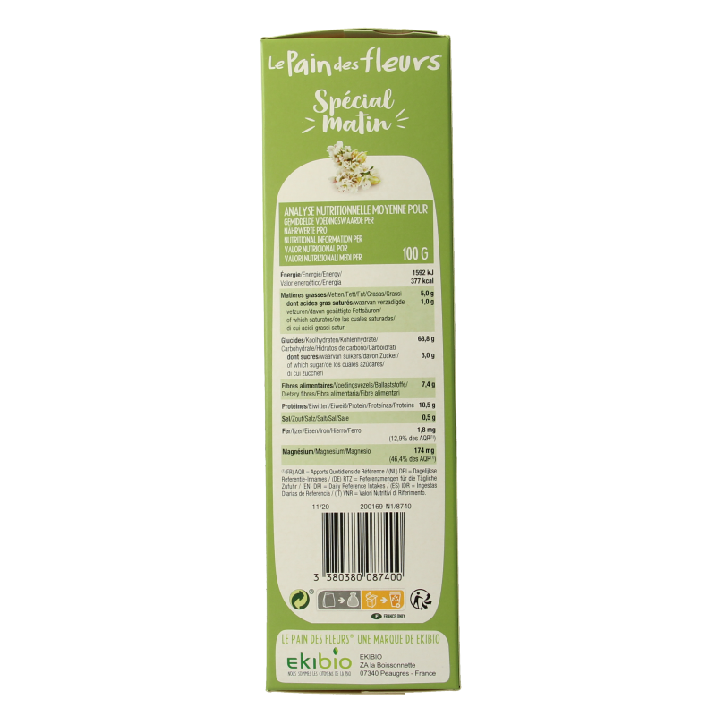 Pain Des Fleurs Special matin boekweit ontbijtcrackers bio 230 Gram