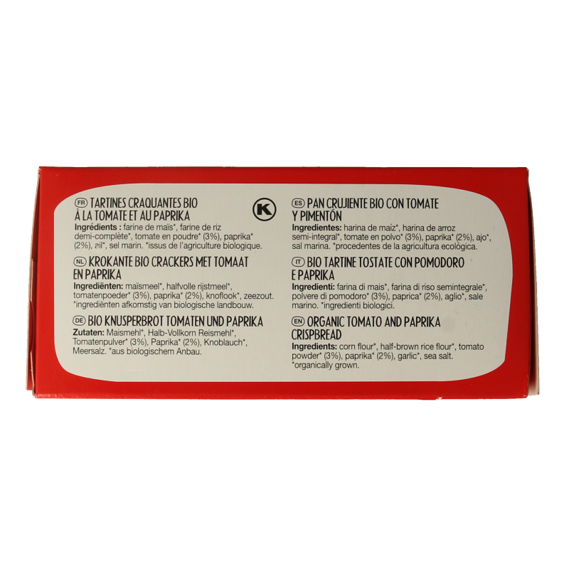Pain Des Fleurs Aperitif crackers tomaat paprika glutenvrij bio  150 Gram