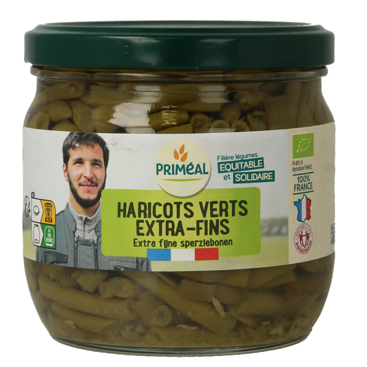Primeal Haricots verts sperziebonen extra fijn bio 330 Gram