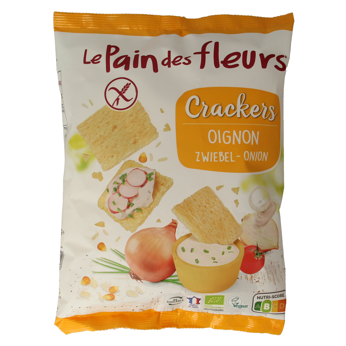 Pain Des Fleurs Op=Op Salty snack uiencrackers glutenvrij bio 75.00 Gram