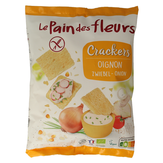 Pain Des Fleurs Salty snack uiencrackers glutenvrij bio 75 Gram
