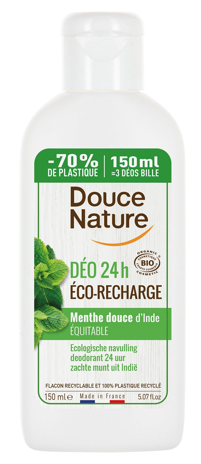 Douce Nature Deodorant mint navulling 150 Milliliter