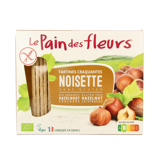 Pain Des Fleurs Op=Op Krokante crackers hazelnoot glutenvrij bio 150.00 Gram