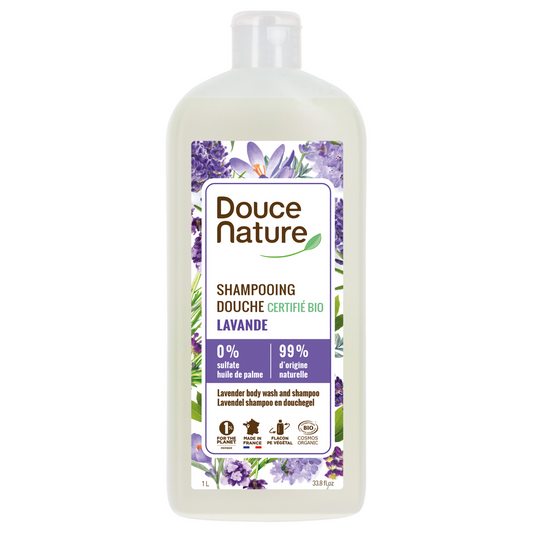 Douce Nature Douchegel & shampoo lavendel bio 1.00 Liter