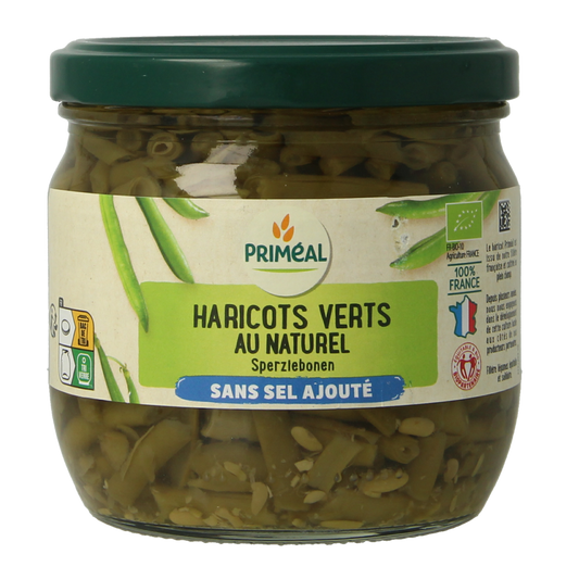 Primeal Haricot verts zonder toegevoegd zout bio 330.00 Gram