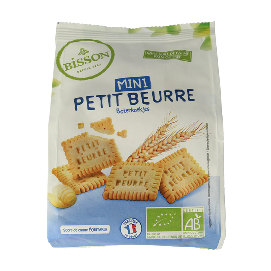 Bisson Mini petit beurre biscuitjes bio 125.00 Gram