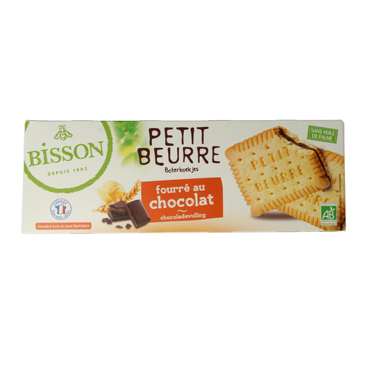 Bisson Op=Op Petit beurre biscuit met chocolade bio 197.00 Gram