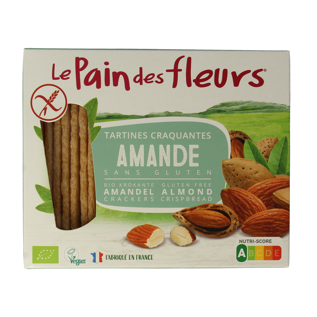 Pain Des Fleurs Op=Op Krokante crackers amandel glutenvrij bio 150.00 Gram