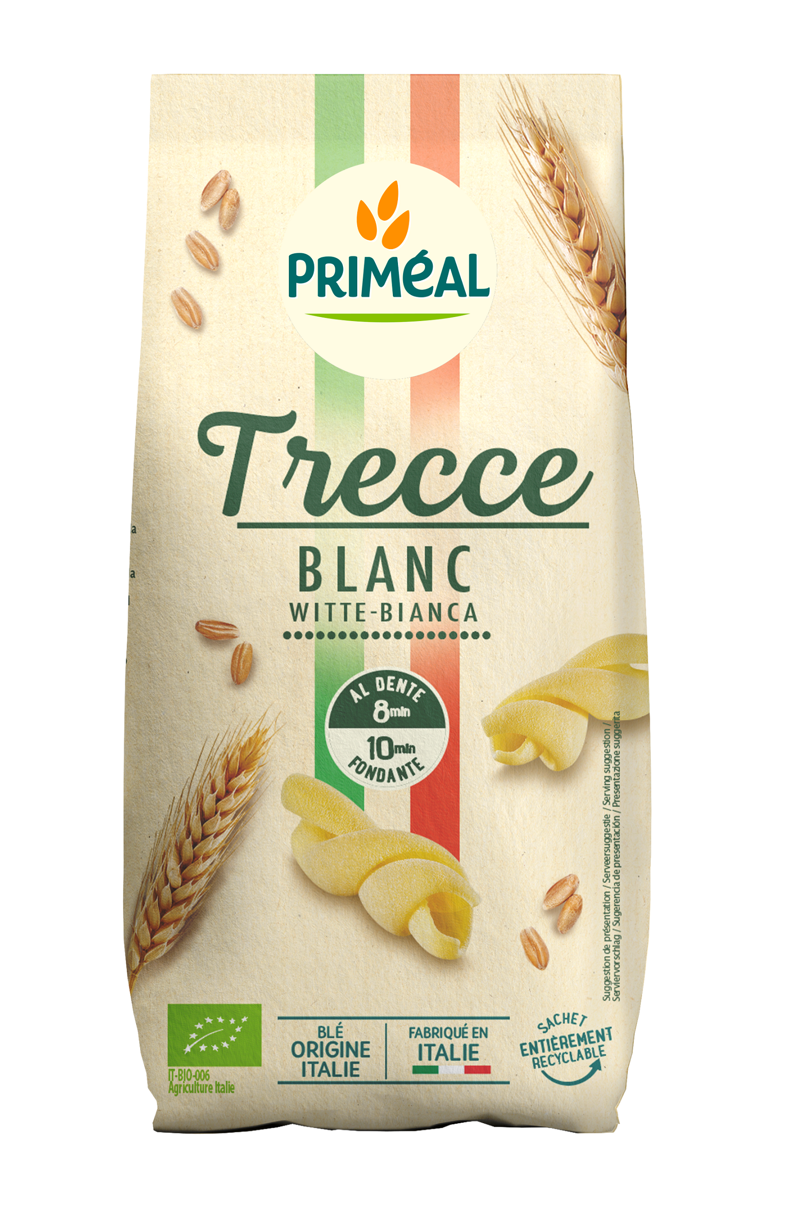 Primeal Trecce spiraal pasta bio 500 Gram