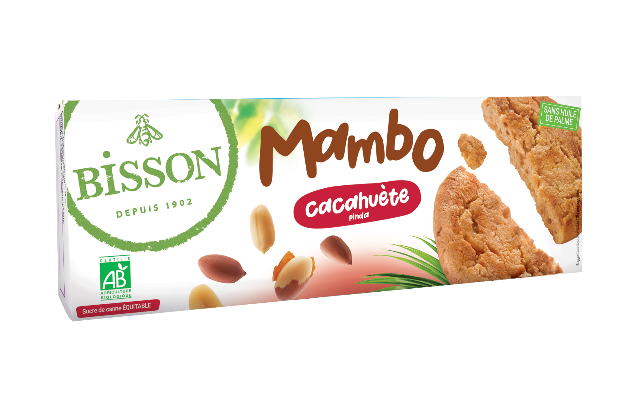 Bisson Mambo koekjes pinda bio 125.00 Gram