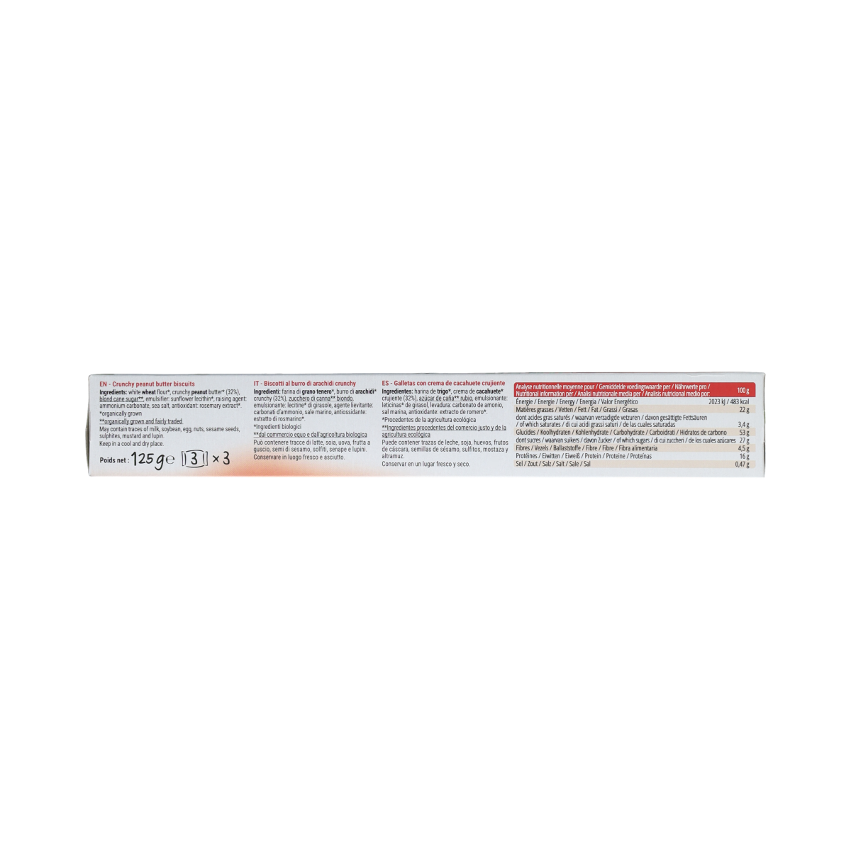 Bisson Mambo koekjes pinda bio 125.00 Gram