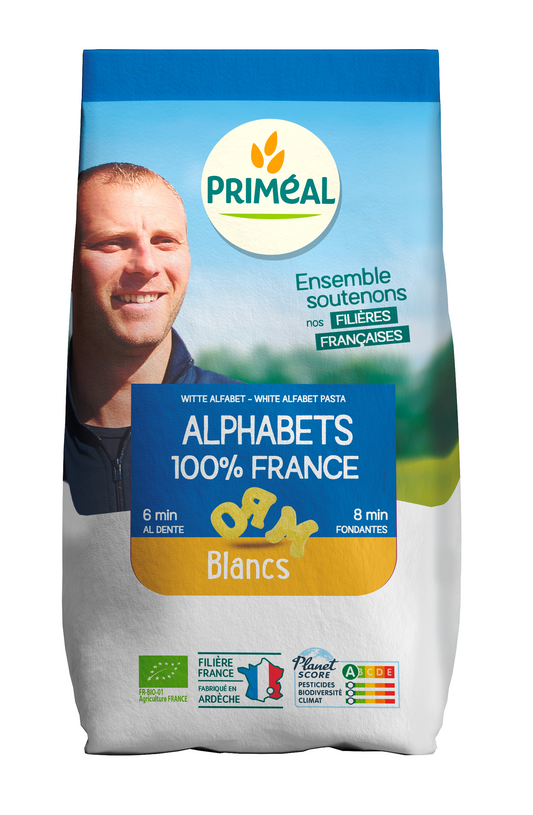Primeal Alfabetpasta uit Frankrijk bio 500 Gram