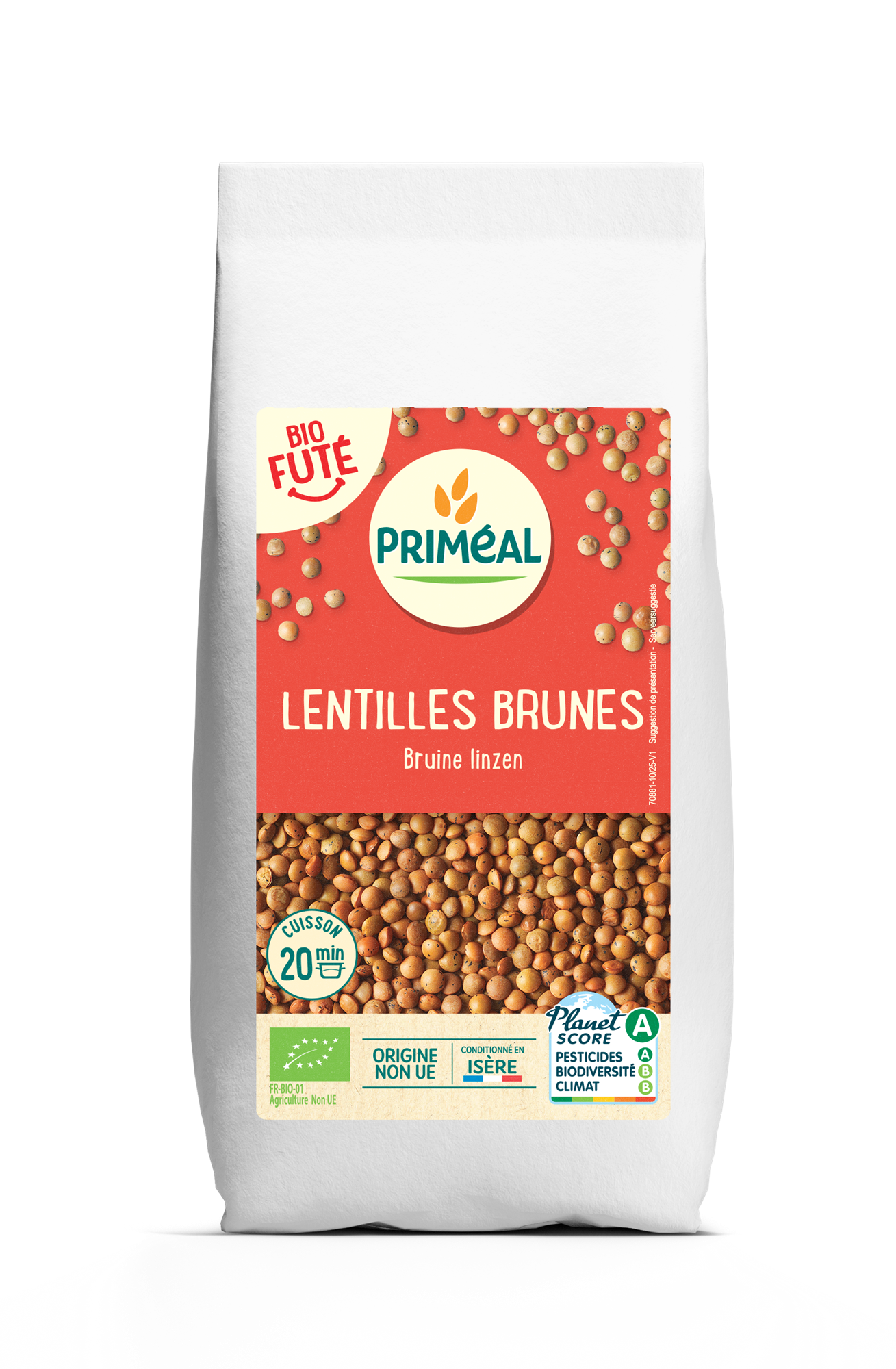 Primeal Bruine linzen bio 500.00 Gram