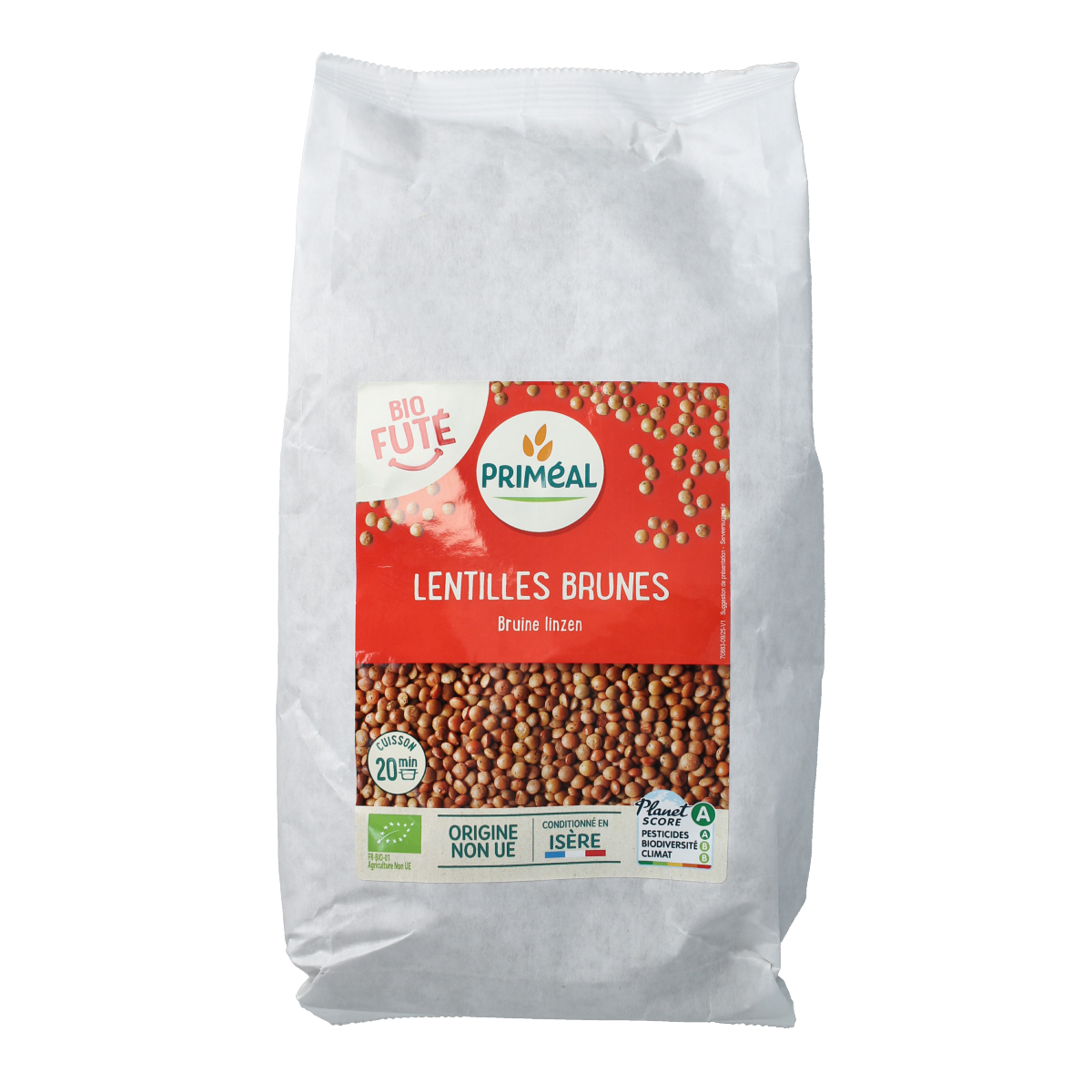 Primeal Bruine linzen bio 500.00 Gram