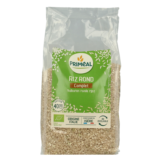 Primeal Volkoren ronde rijst uit Italie bio 1 Kilogram