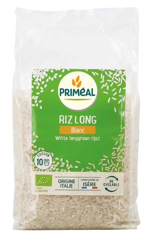 Primeal Witte langgraan rijst bio 1 Kilogram
