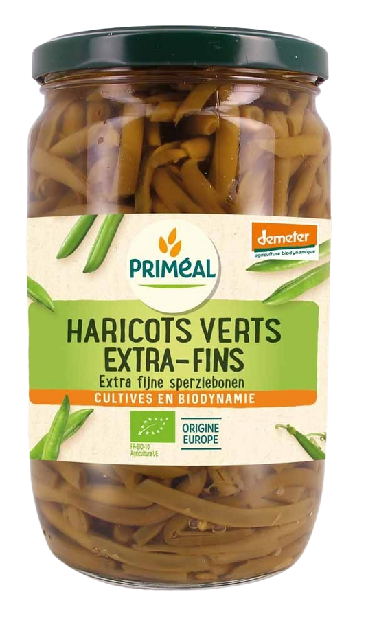 Primeal Haricots verts sperziebonen demeter bio 690 Gram