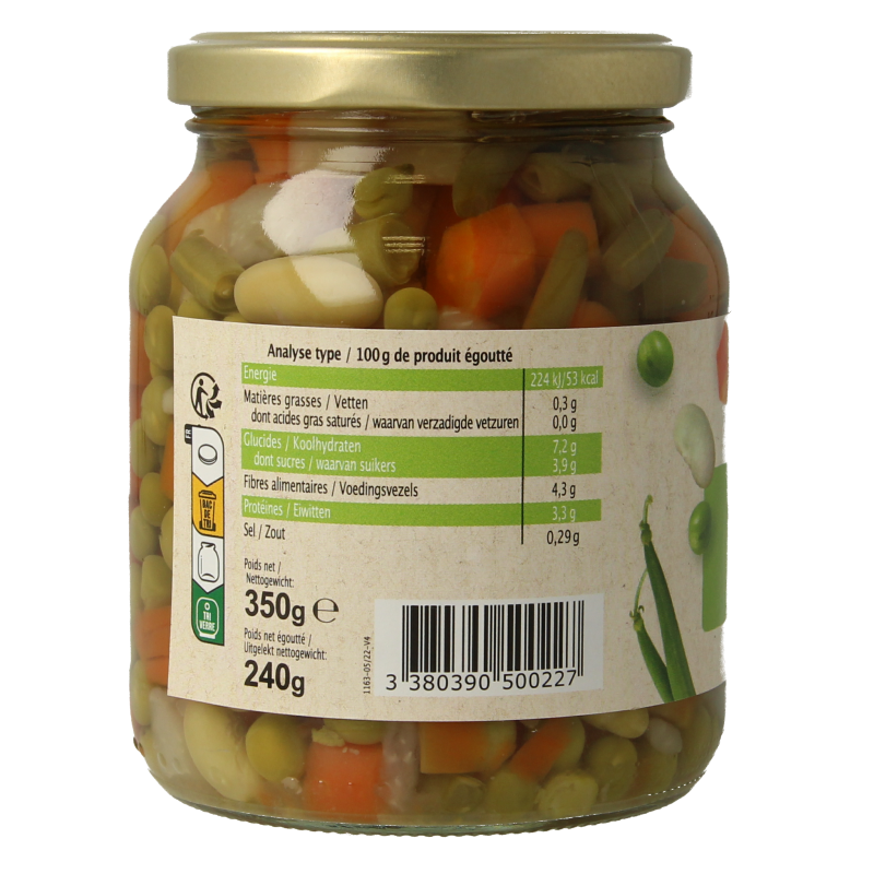 Primeal Gemengde groente bio 350 Gram