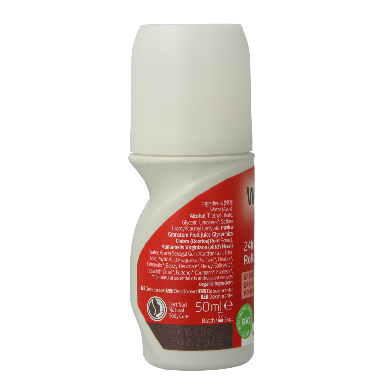 Weleda Granaatappel 24h roll on deodorant 50 Milliliter