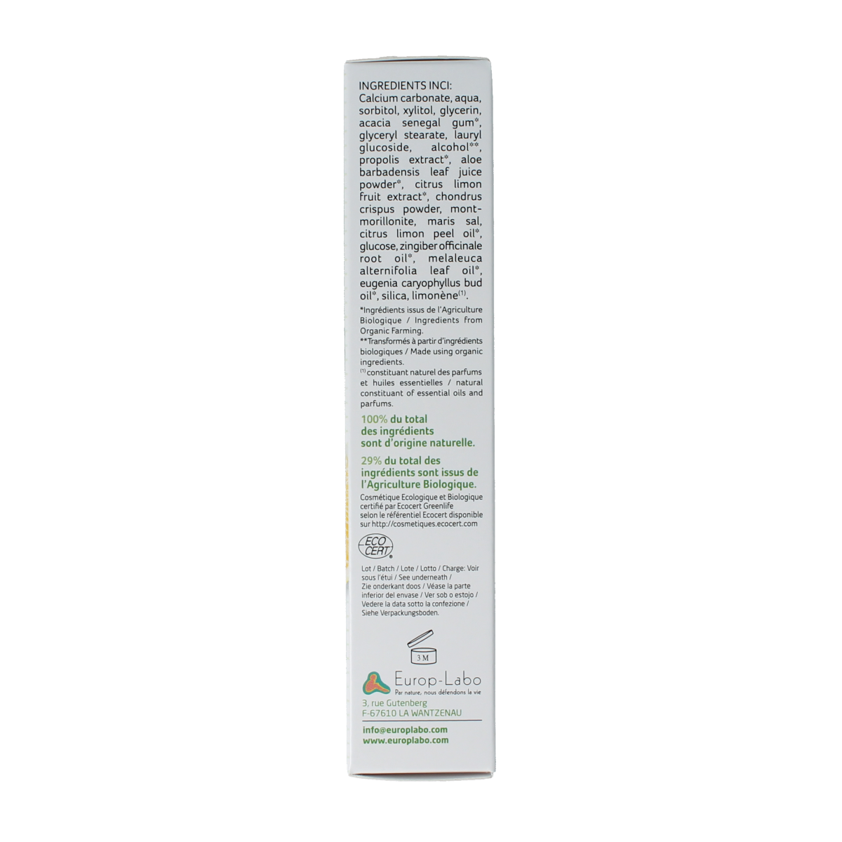 Aprolis Tandpasta citroen en propolis 75.00 Milliliter