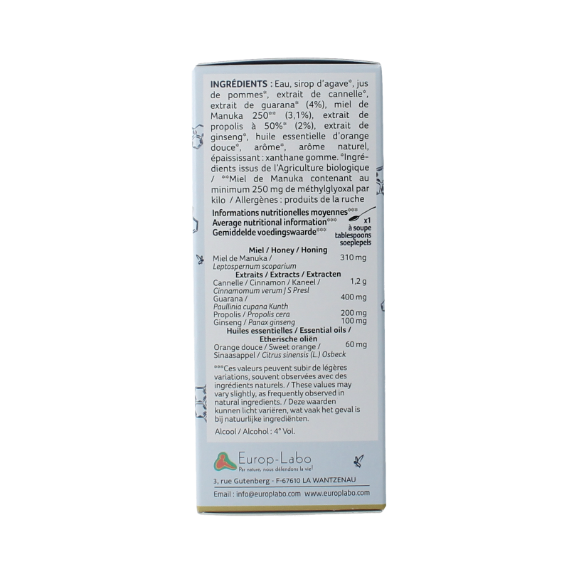 Aprolis Siroop manuka propolis guarana bio 150 Milliliter